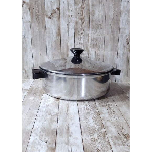 VTG Regal Ware Stainless Steel 5 Qt Pot With Lid Non Stick Cookware Stock Pot - Picture 2 of 5